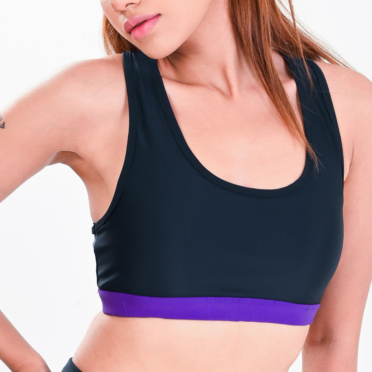 Allure Sports Bra - Black/Purple