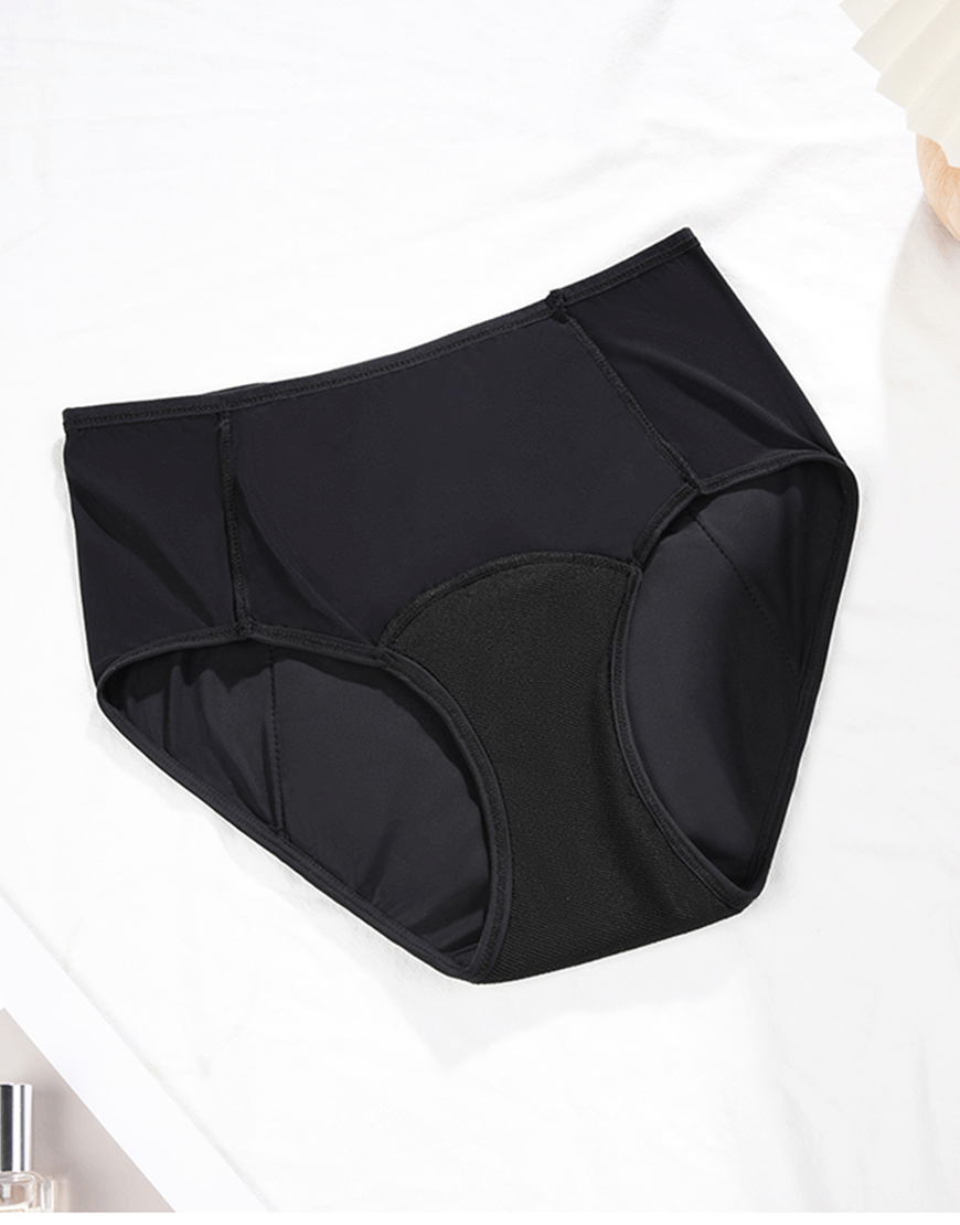 Low-Waist Triple-Layered Period Panty with Pocket BLACK