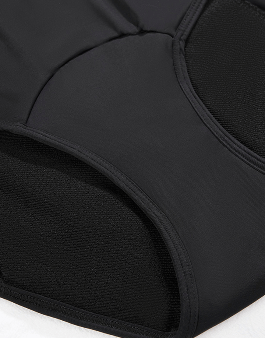 Low-Waist Triple-Layered Period Panty with Pocket BLACK