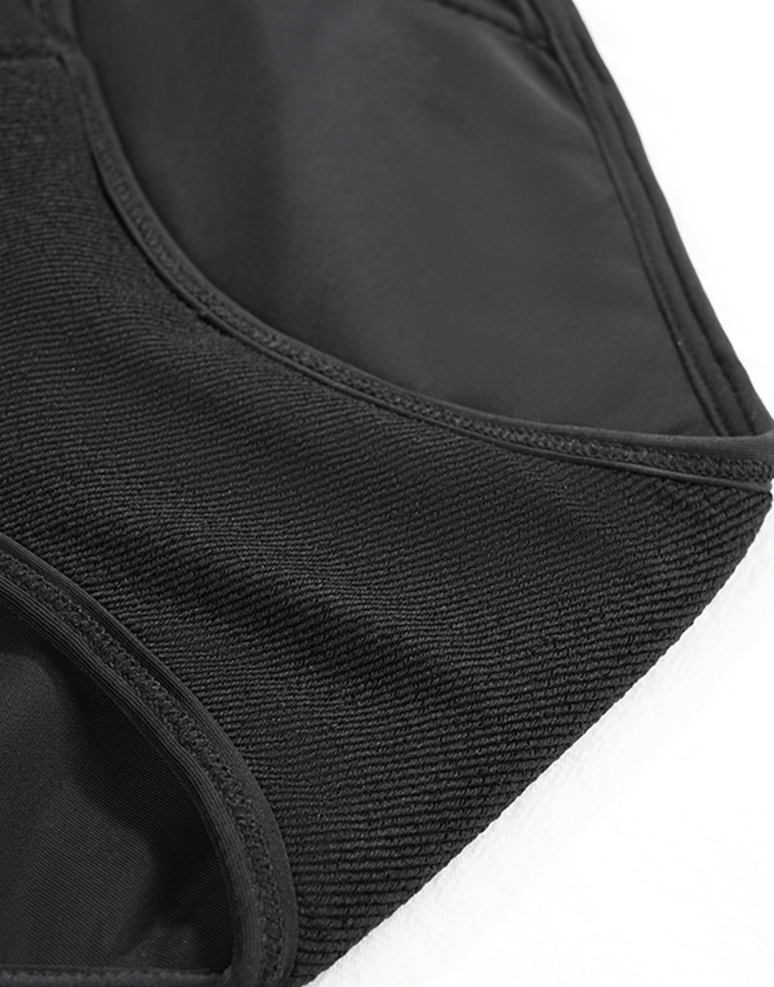 Low-Waist Triple-Layered Period Panty with Pocket BLACK