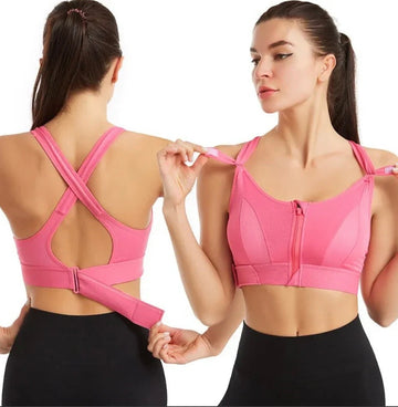 Front Zipper Sports Bra (Free size) Premium Stuff