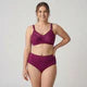 Belleza Lingerie Classic Cotton Bra - Maroon