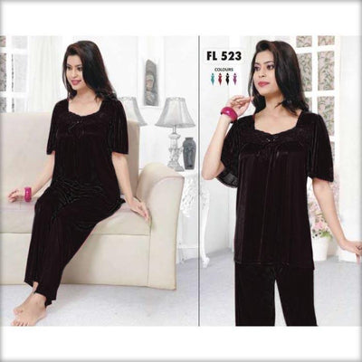 2 Pcs Sexy Short Nighty With Panty - 609