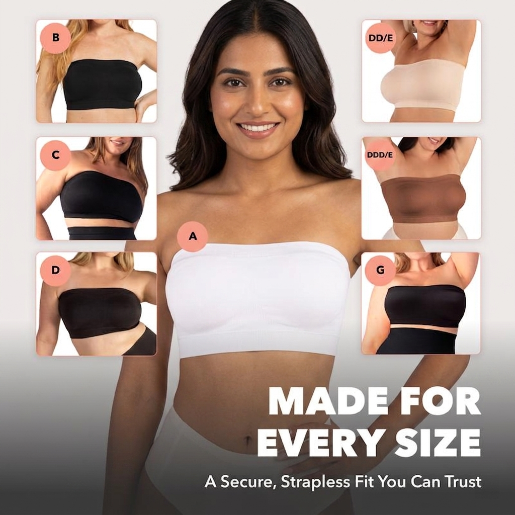 Full-Coverage Seamless Bandeau Bra