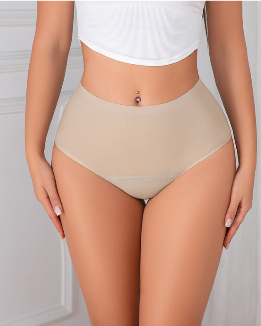 High Waist laser Cut 4 layered Period Panty -Cream