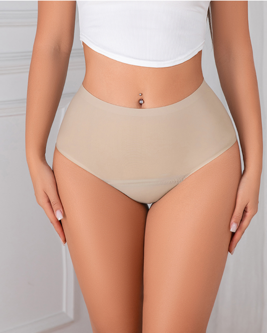 High Waist laser Cut 4 layered Period Panty -Cream