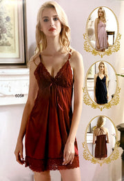 2 Pcs Sexy Short Nighty With Panty - 609