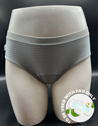 TRIPLE LAYERED LEAK PROOF PERIOD PANTY-GREY