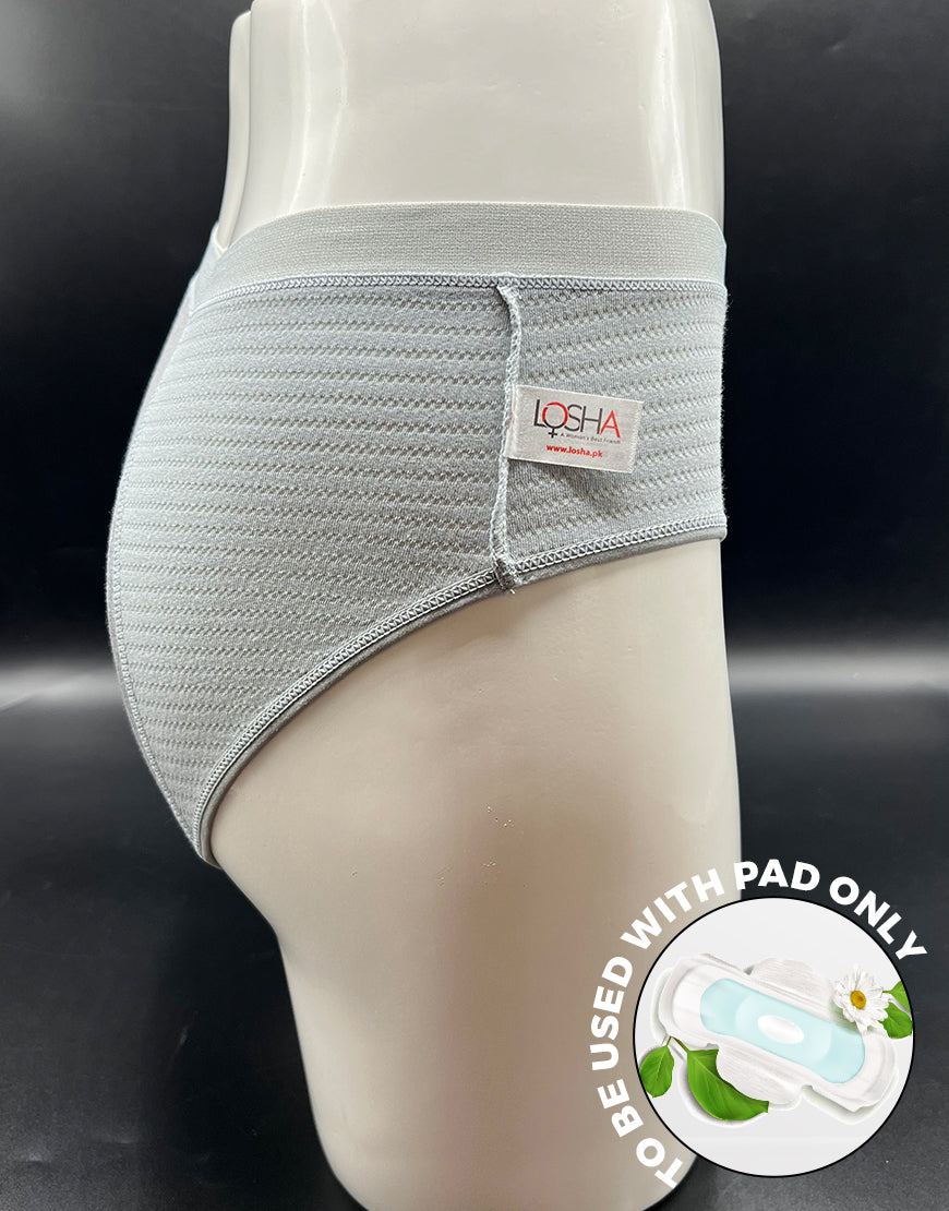 TRIPLE LAYERED LEAK PROOF PERIOD PANTY-GREY