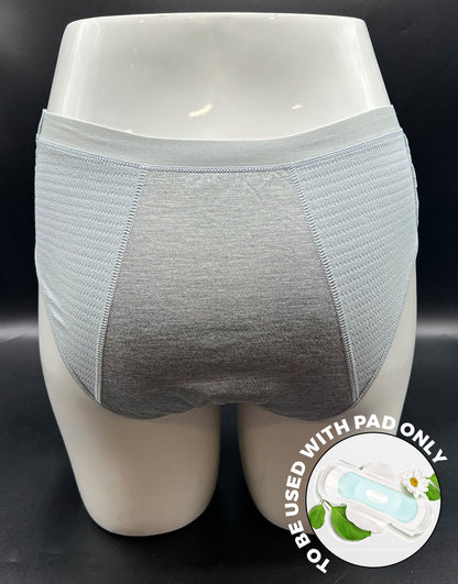 TRIPLE LAYERED LEAK PROOF PERIOD PANTY-GREY