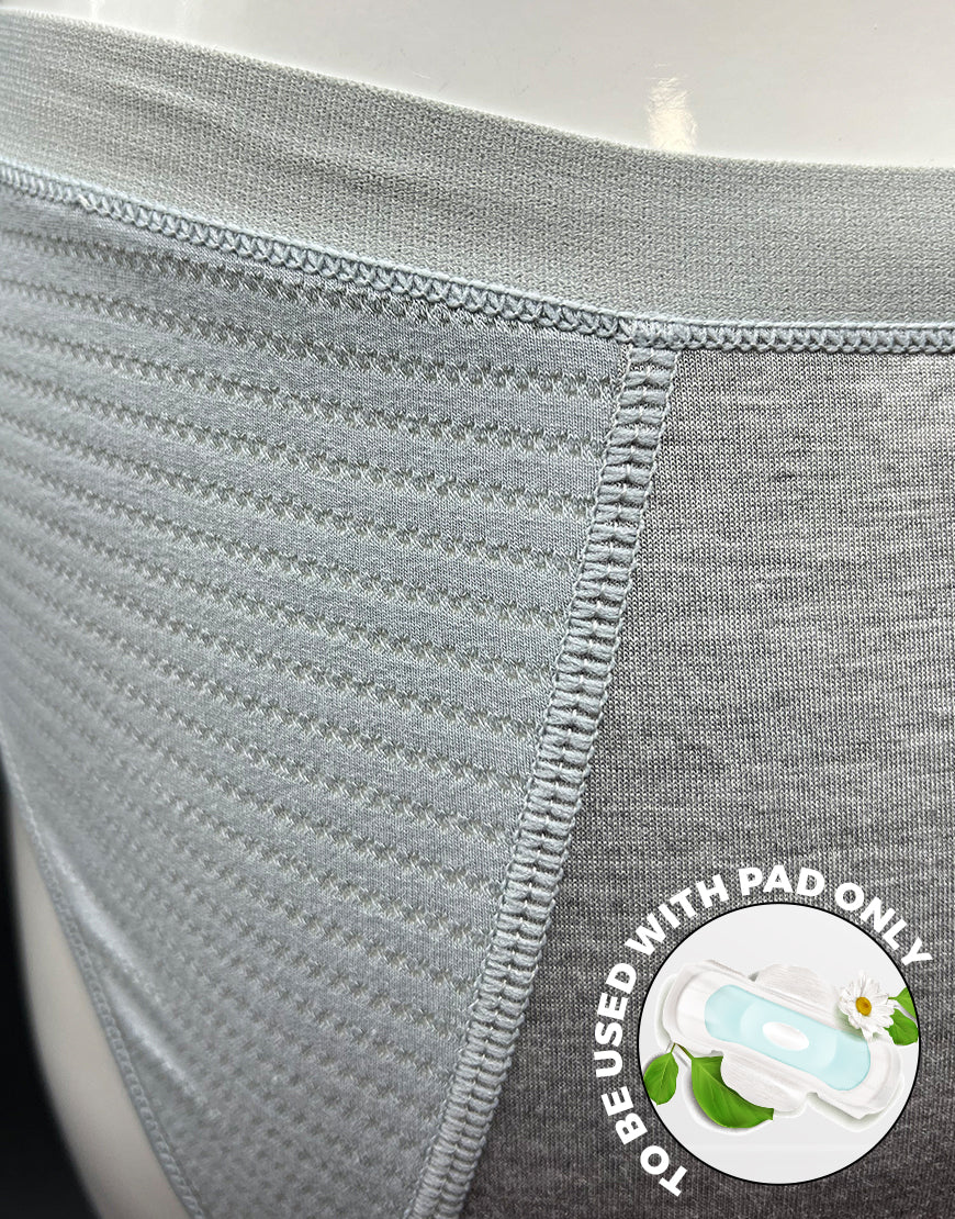 TRIPLE LAYERED LEAK PROOF PERIOD PANTY-GREY