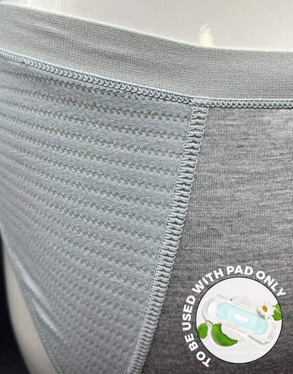 TRIPLE LAYERED LEAK PROOF PERIOD PANTY-GREY