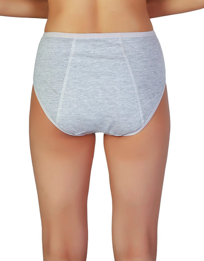 SUPER SOFT COTTON HIGH WAIST PERIOD PANTY-GREY