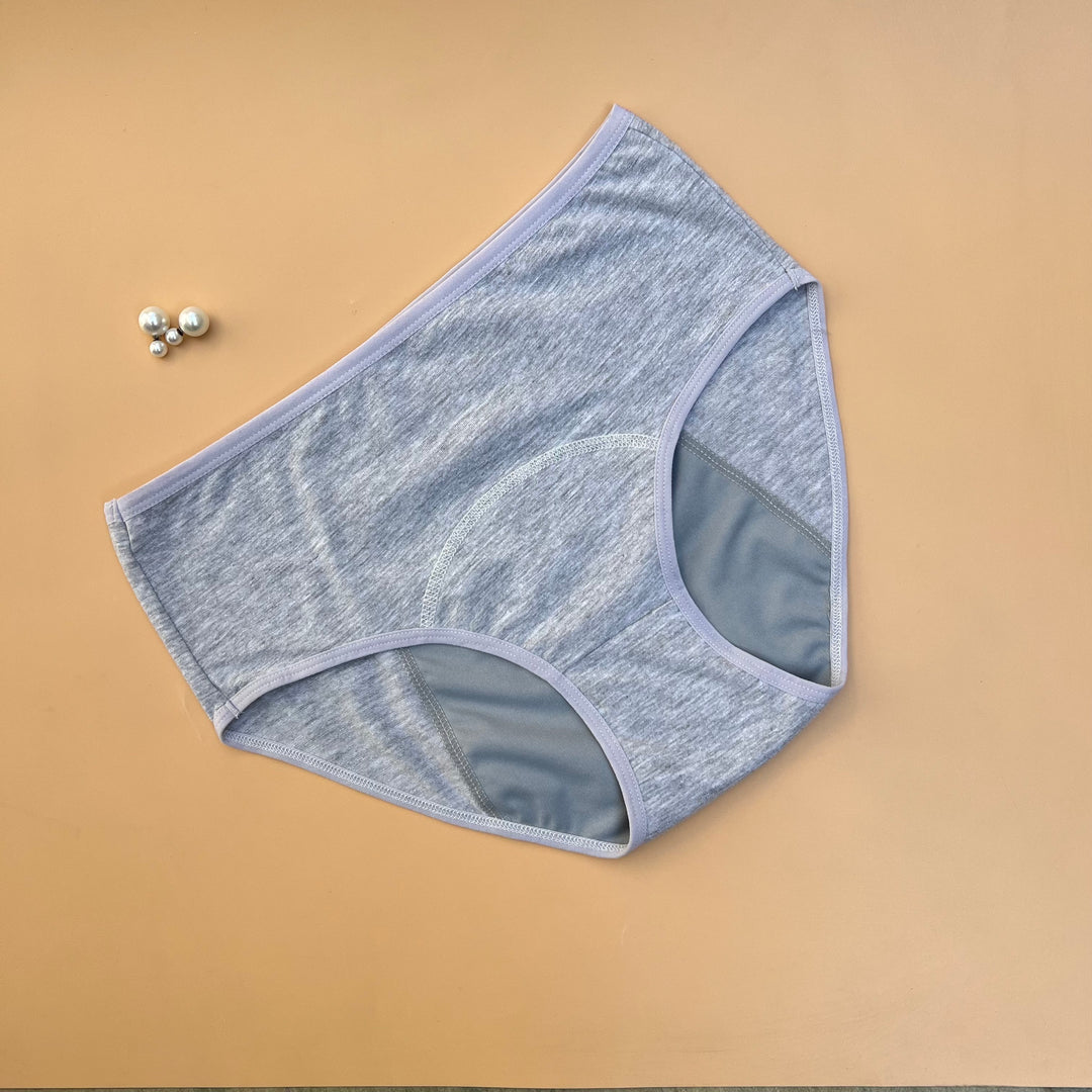 SUPER SOFT COTTON HIGH WAIST PERIOD PANTY-GREY