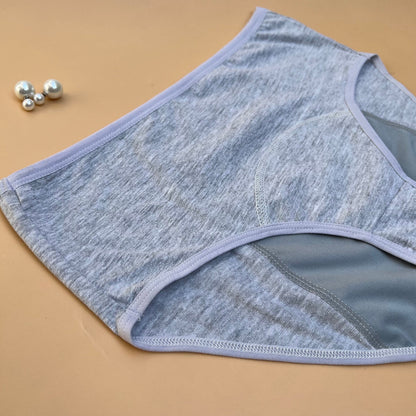 SUPER SOFT COTTON HIGH WAIST PERIOD PANTY-GREY