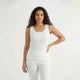 Belleza Lingerie Thermal Sleeve Less Shirt - White