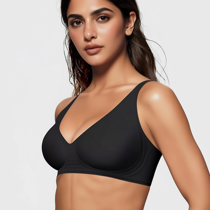 Seamless Deep V Push-Up Wireless Bra