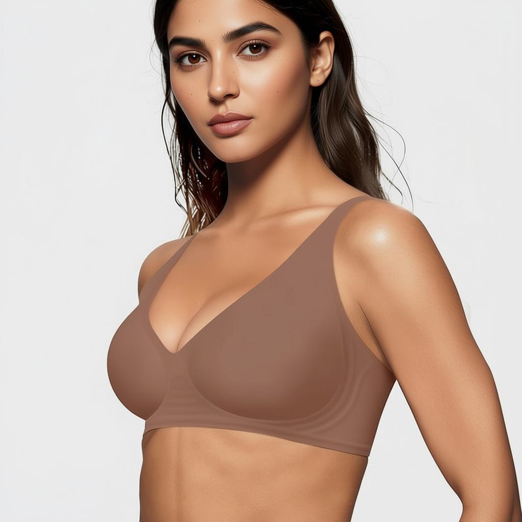 Seamless Deep V Push-Up Wireless Bra