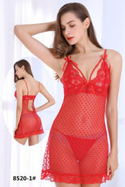 Bombshell Short Romantic  Nighty For Women - 8748