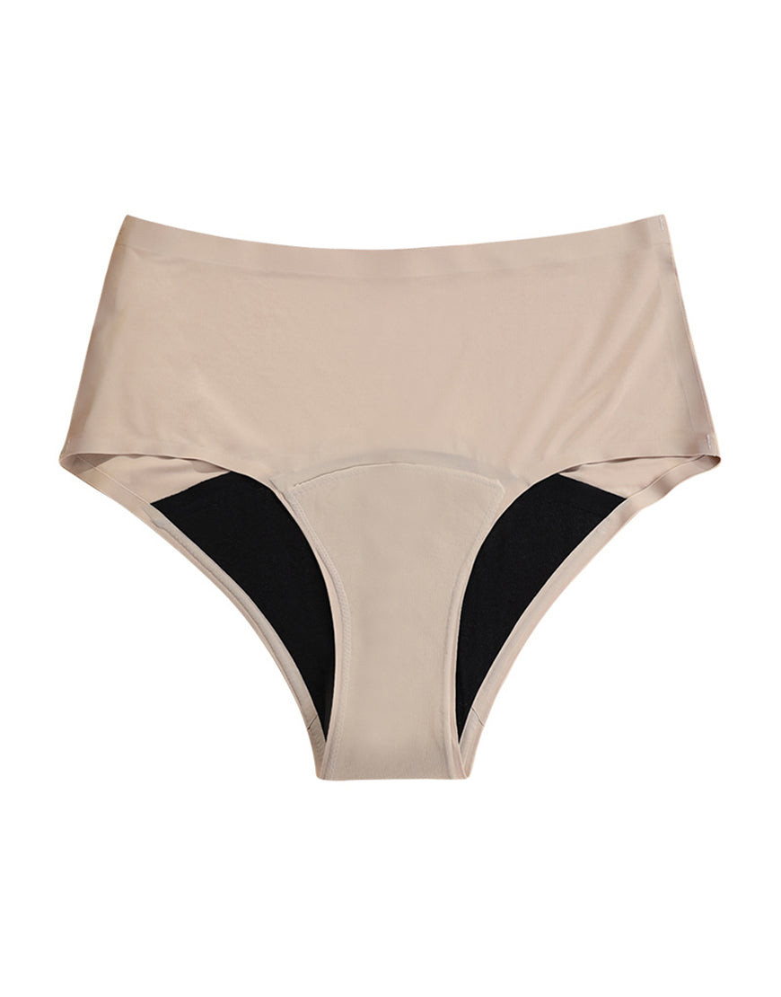 High Waist laser Cut 4 layered Period Panty -Cream