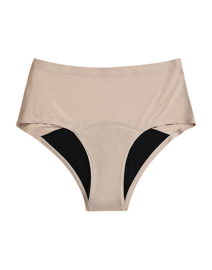 High Waist laser Cut 4 layered Period Panty -Cream